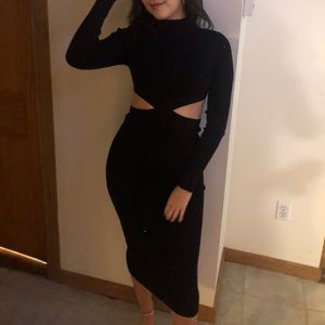Black cut out Zara dress